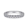 Straight Wedding Ring in 14k White Gold with Round Natural Diamond at Gabriel & Co.