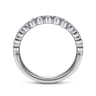 Straight Wedding Ring in 14k White Gold with Round Natural Diamond at Gabriel & Co.