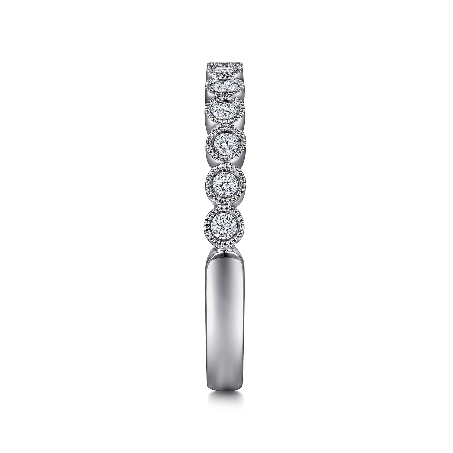 14k White Gold Round Straight Band | Gabriel & Co. AN6010W44JJ