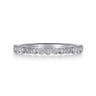Straight Wedding Ring in 14k White Gold with Round Natural Diamond at Gabriel & Co.