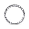 Straight Wedding Ring in 14k White Gold with Round Natural Diamond at Gabriel & Co.