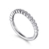 Straight Wedding Ring in 14k White Gold with Round Natural Diamond at Gabriel & Co.