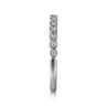 Straight Wedding Ring in 14k White Gold with Round Natural Diamond at Gabriel & Co.