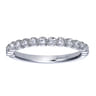 Straight Wedding Ring in 14k White Gold with Round Natural Diamond at Gabriel & Co.
