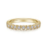 Straight Wedding Ring in 14k Yellow Gold with Round Natural Diamond at Gabriel & Co.