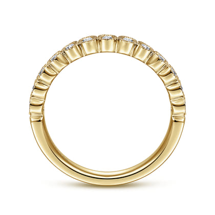 Crete - 14K Yellow Gold Bezel Set Diamond Anniversary Band