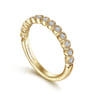 Straight Wedding Ring in 14k Yellow Gold with Round Natural Diamond at Gabriel & Co.