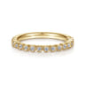 Straight Wedding Ring in 14k Yellow Gold with Round Natural Diamond at Gabriel & Co.