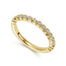 Straight Wedding Ring in 14k Yellow Gold with Round Natural Diamond at Gabriel & Co.