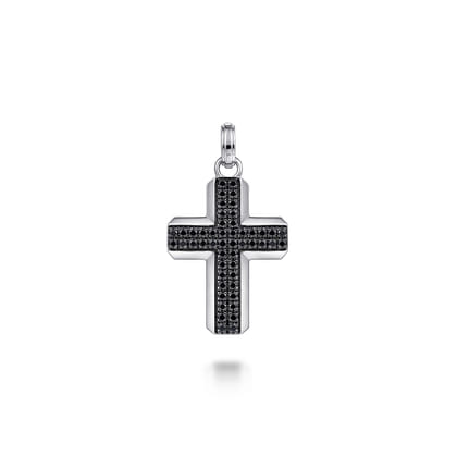 Cross 925 Sterling Silver Black Spinel