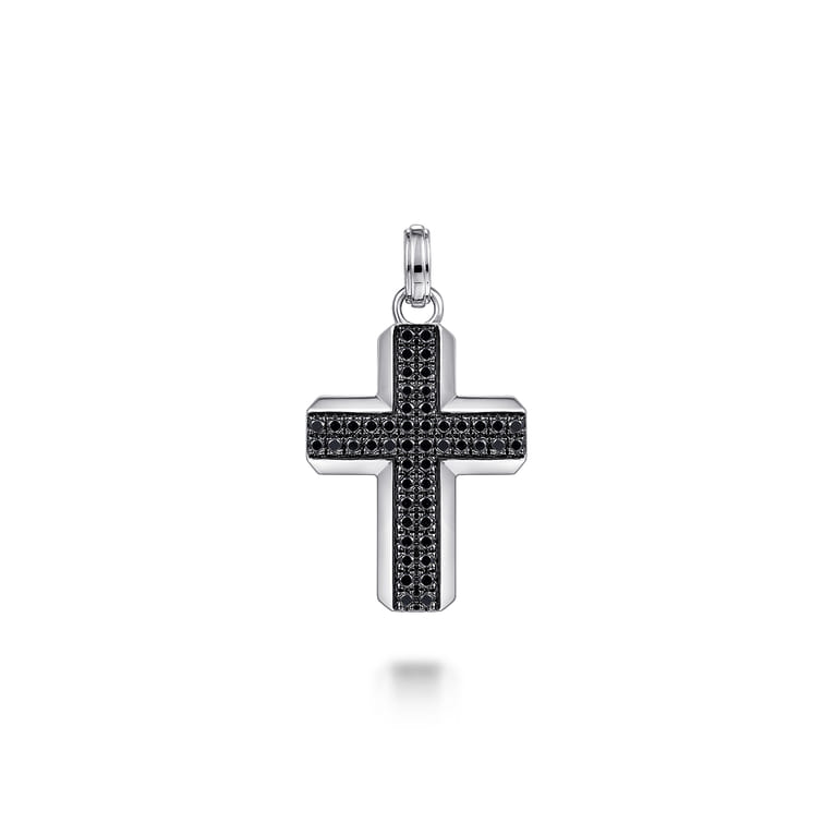 Cross 925 Sterling Silver Black Spinel - Shot 1