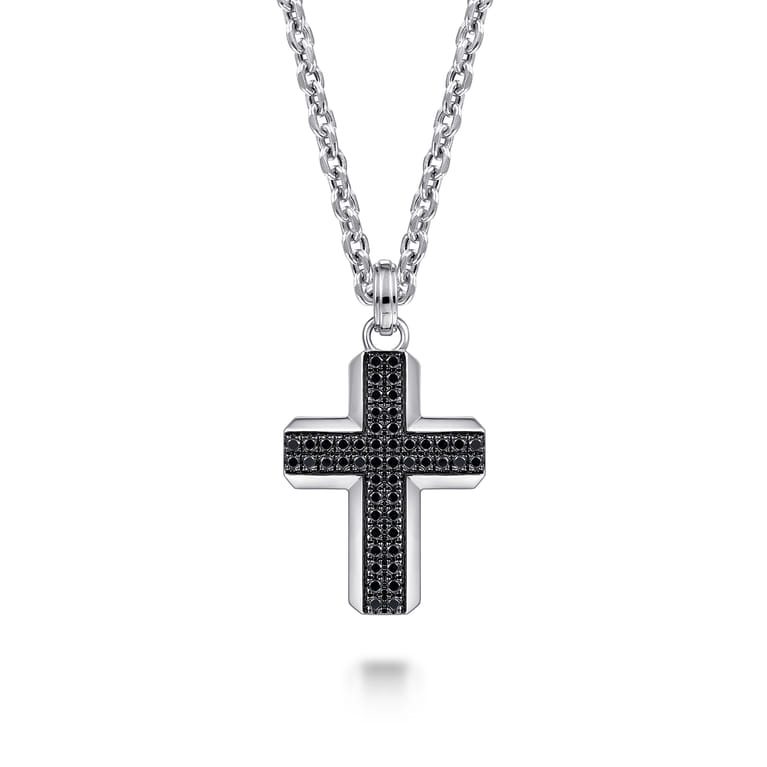 Cross 925 Sterling Silver Black Spinel - Shot 3