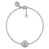 Cross Bracelet 925 Sterling Silver Diamond 0.03ct Bujukan - 0.03 ct