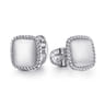 Cufflinks Twisted Rope Trim 925 Sterling Silver