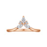 Curved Wedding Ring in 14k Rose Gold with  Natural Diamond at Gabriel & Co.