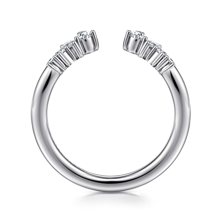 Open Ring Wedding Ring in 14k White Gold with  Natural Diamond at Gabriel & Co. - Shot 2