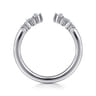 Open Ring Wedding Ring in 14k White Gold with  Natural Diamond at Gabriel & Co.