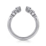 Open Ring Wedding Ring in 14k White Gold with Round Natural Diamond at Gabriel & Co.
