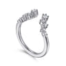 Open Ring Wedding Ring in 14k White Gold with Round Natural Diamond at Gabriel & Co.