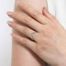 Open Ring Wedding Ring in 14k White Gold with Round Natural Diamond at Gabriel & Co.