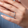Curved Wedding Ring in 14k White Gold with Round Natural Diamond at Gabriel & Co.