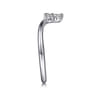 Curved Wedding Ring in 14k White Gold with Round Natural Diamond at Gabriel & Co.