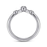Curved Wedding Ring in 14k White Gold with Round Natural Diamond at Gabriel & Co.