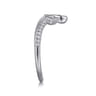Curved Wedding Ring in 14k White Gold with Round Natural Diamond at Gabriel & Co.