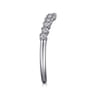 Curved Wedding Ring in 14k White Gold with Round Natural Diamond at Gabriel & Co.