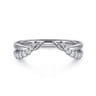 Open Ring Wedding Ring in 14k White Gold with Round Natural Diamond at Gabriel & Co.