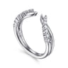 Open Ring Wedding Ring in 14k White Gold with Round Natural Diamond at Gabriel & Co.