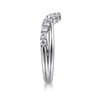 Open Ring Wedding Ring in 14k White Gold with Round Natural Diamond at Gabriel & Co.