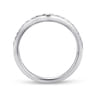 Curved Wedding Ring in 14k White Gold with Round Natural Diamond at Gabriel & Co.