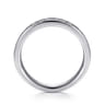 Curved 14K White Gold Diamond Wedding Band - 0.45 ct