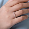 Curved Wedding Ring in 14k White Gold with Marquise Natural Diamond at Gabriel & Co.
