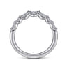 Curved Wedding Ring in 14k White Gold with Marquise Natural Diamond at Gabriel & Co.