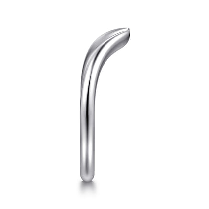 Curved 14K White Gold Open Anniversary Band