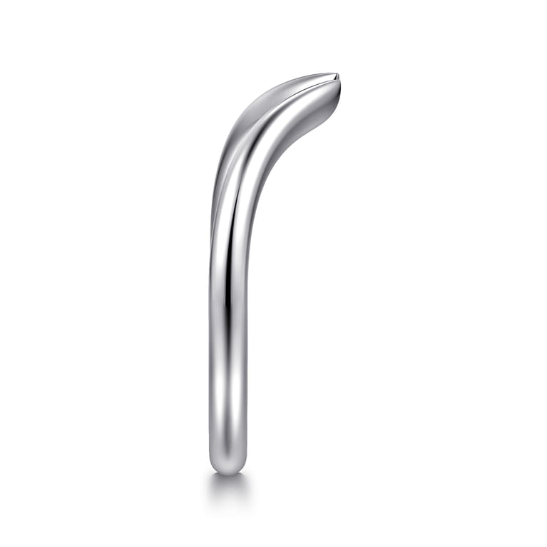 Open Ring Wedding Ring in 14k White Gold with   at Gabriel & Co. - Shot 4