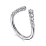 Open Ring Wedding Ring in 14k White Gold with Round Natural Diamond at Gabriel & Co.
