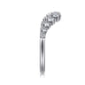 Open Ring Wedding Ring in 14k White Gold with Round Natural Diamond at Gabriel & Co.