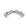 Open Ring Wedding Ring in 14k White Gold with Pear Natural Diamond at Gabriel & Co.