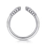 Open Ring Wedding Ring in 14k White Gold with Pear Natural Diamond at Gabriel & Co.