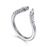 Open Ring Wedding Ring in 14k White Gold with Pear Natural Diamond at Gabriel & Co.