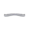 Curved Wedding Ring in 14k White Gold with Round Natural Diamond at Gabriel & Co.