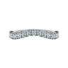 Curved Wedding Ring in 14k White Gold with Round Natural Diamond at Gabriel & Co.