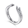 Open Ring Wedding Ring in 14k White Gold with Round Natural Diamond at Gabriel & Co.