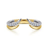 Open Ring Wedding Ring in 14k Yellow/white Gold with Round Natural Diamond at Gabriel & Co.