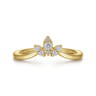Curved Wedding Ring in 14k Yellow Gold with  Natural Diamond at Gabriel & Co.