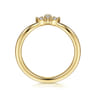 Curved Wedding Ring in 14k Yellow Gold with  Natural Diamond at Gabriel & Co.