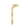 Curved Wedding Ring in 14k Yellow Gold with  Natural Diamond at Gabriel & Co.